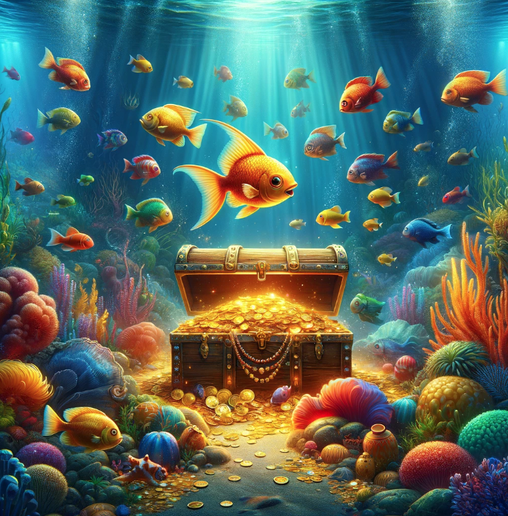 Trésors sous-marins du Gold Fish Casino
